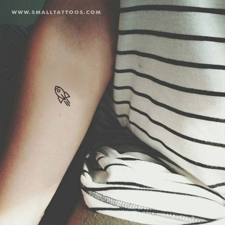 Tattoo tagged with: small, single needle, micro, rocket, tiny, travel,  ankle, ifttt, little, vic | inked-app.com