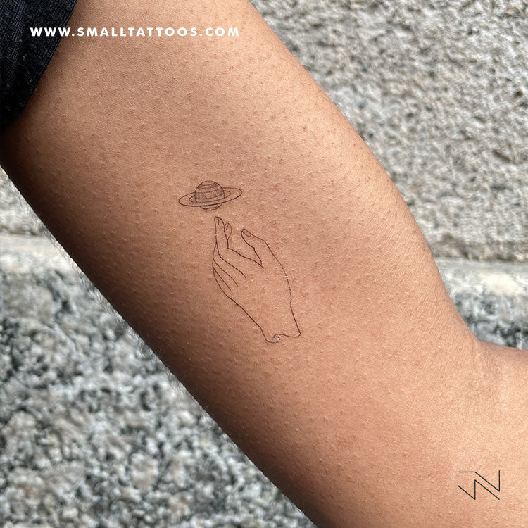 Saturn by Jakenowicz Temporary Tattoo - Set of 3