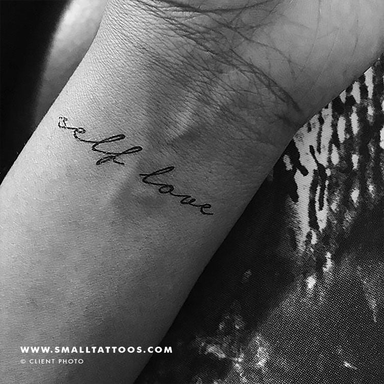 Love In Cursive Tattoo