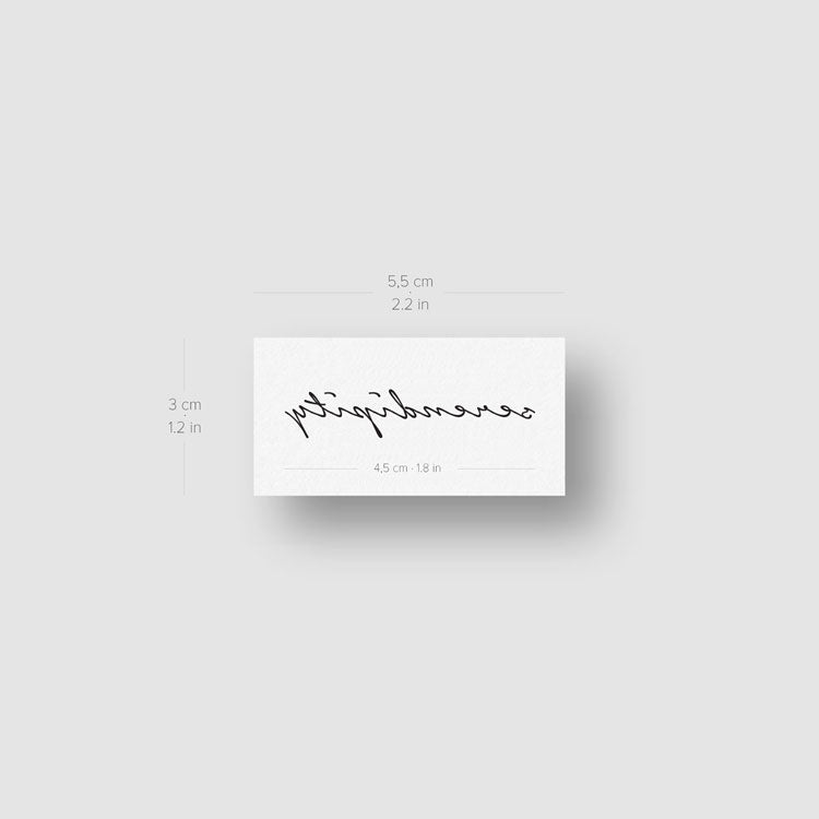 'Serendipity' Temporary Tattoo (Set of 3)