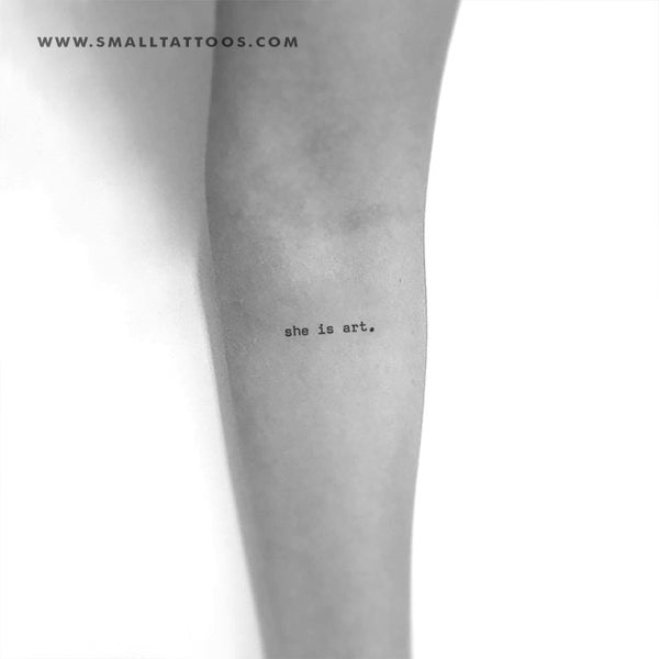 She Is Art Temporary Tattoo (Set of 3)