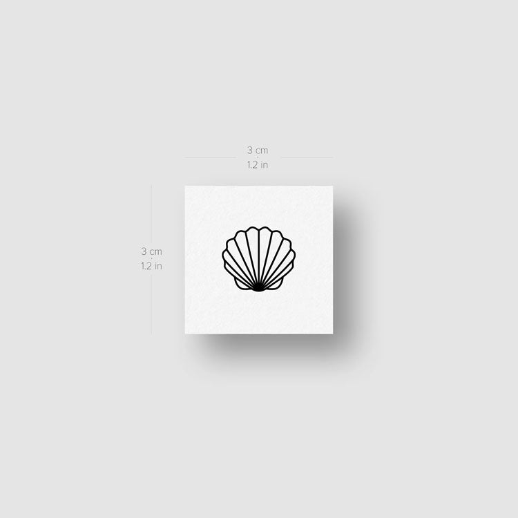 Small Shell Temporary Tattoo (Set of 3)