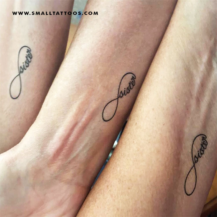 Tatuaje temporal del símbolo del infinito (juego de 3)