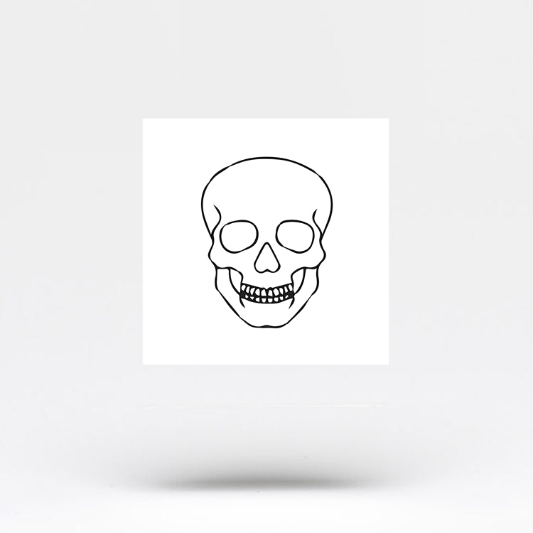 Minimalist Skull Temporary Tattoo (Set of 3)