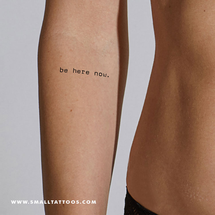 Tatuaje temporal "Be Here Now" (juego de 3)