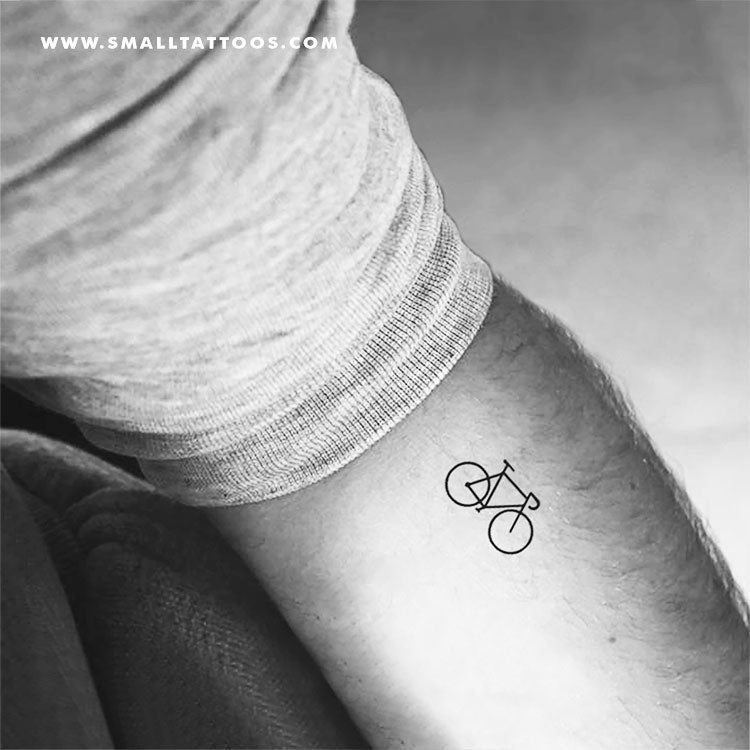 Tatuaje temporal de bicicleta pequeña (juego de 3)