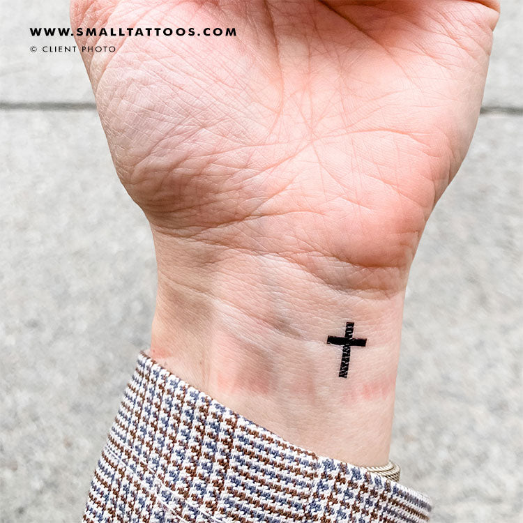 Tatuaje temporal de cruz pequeña (juego de 3)