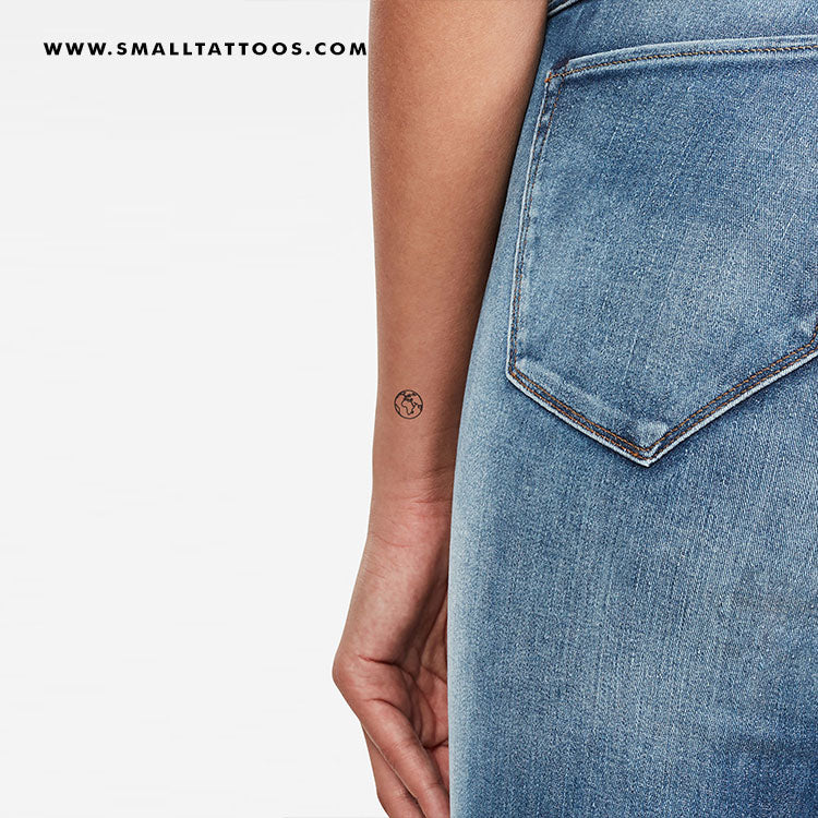 Small Planet Earth (Africa) Temporary Tattoo (Set of 3)