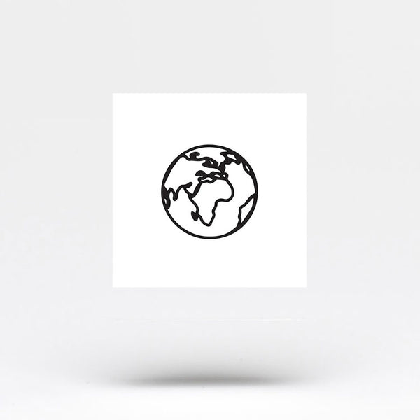 Small Planet Earth (Africa) Temporary Tattoo (Set of 3)