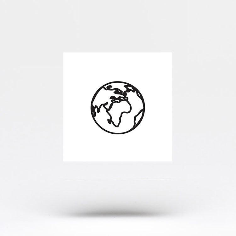 Tatuajes temporales pequeños del planeta Tierra (juego de 4 x 3)