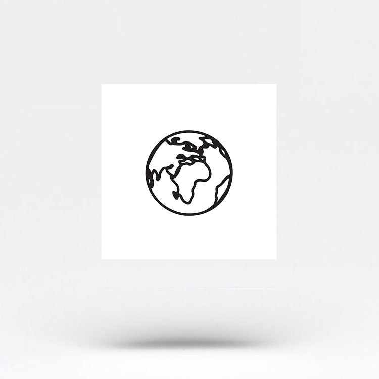 Small Planet Earth Temporary Tattoos (Set of 4x2)