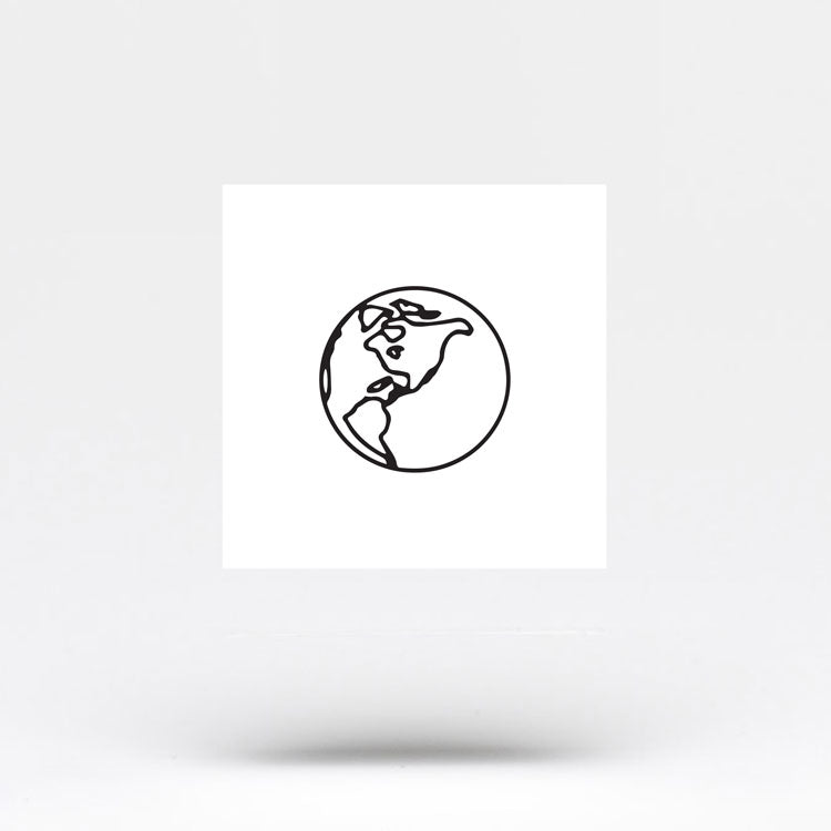 Tatuajes temporales pequeños del planeta Tierra (juego de 4 x 3)
