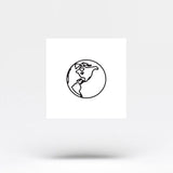 Small Planet Earth (America) Temporary Tattoo (Set of 3)