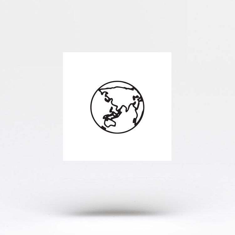 Tatuajes temporales pequeños del planeta Tierra (juego de 4 x 3)