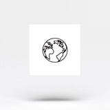 Small Planet Earth (Atlantic Ocean) Temporary Tattoo (Set of 3)