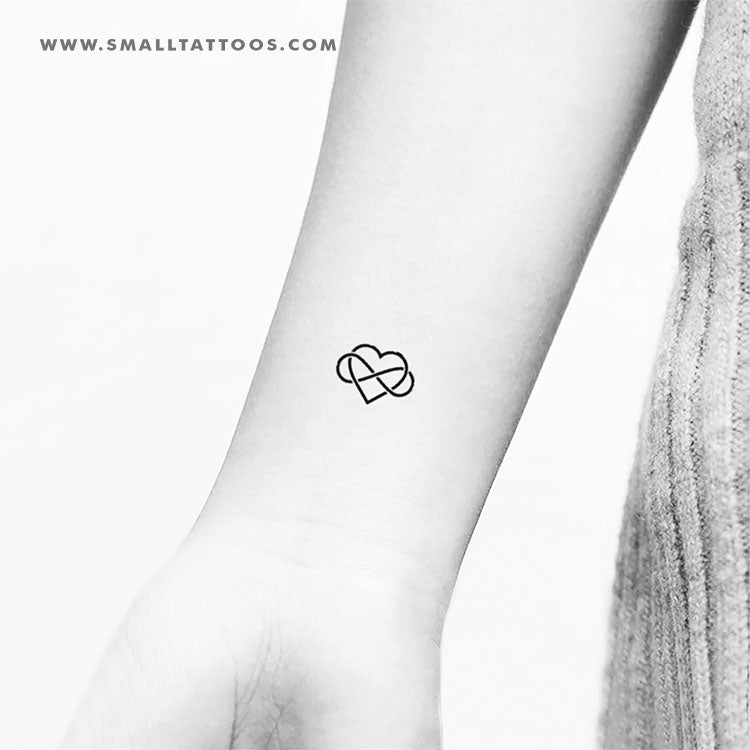 Tatuaje temporal de corazón e infinito (juego de 3)