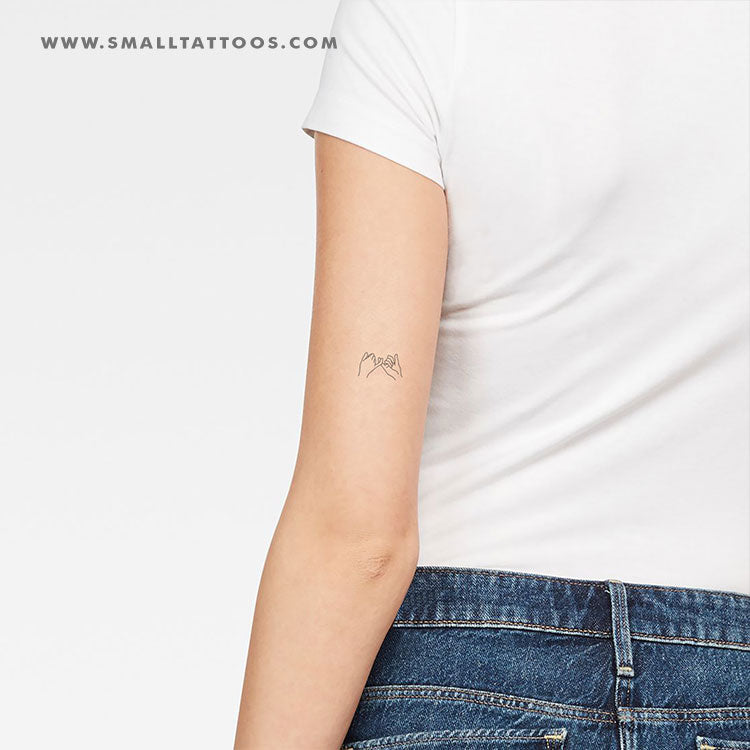 Small Pinky Swear Temporary Tattoo (Set of 3)