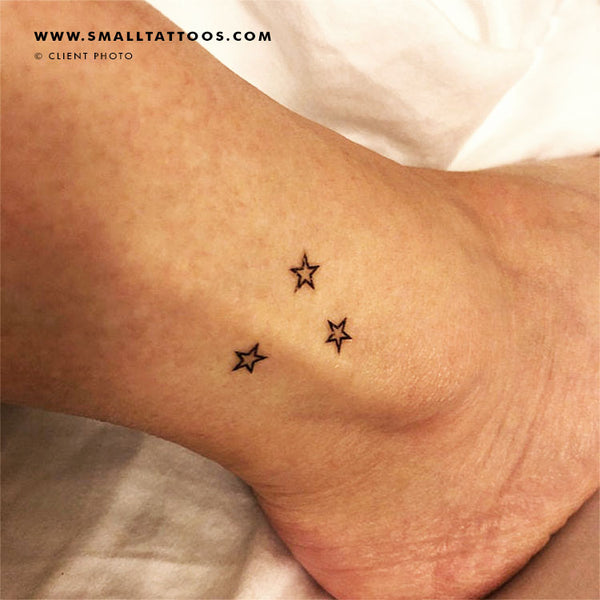 Small Star Outline Temporary Tattoo (Set of 3)