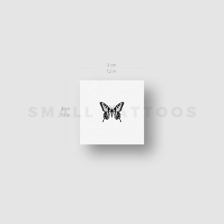 Little Swallowtail Butterfly Temporary Tattoo (Set of 3)