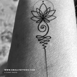 Unalome Lotus Temporary Tattoo (Set of 3)