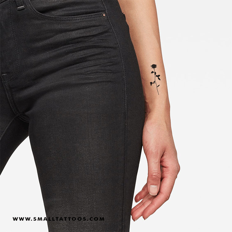 Black Rose Temporary Tattoo (Set of 3)