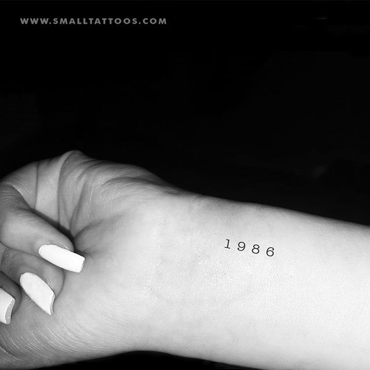 1986 Birth Year Temporary Tattoo (Set of 3)