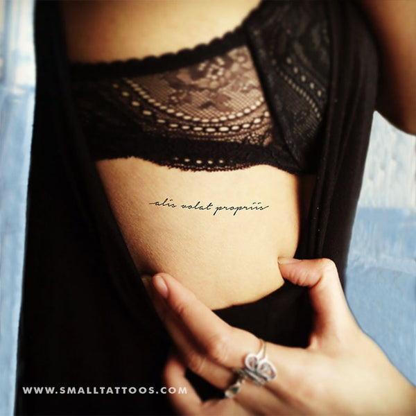 Tattoo uploaded by Carlie  Alis volat propriis  she flies with her own  wings  Tattoodo