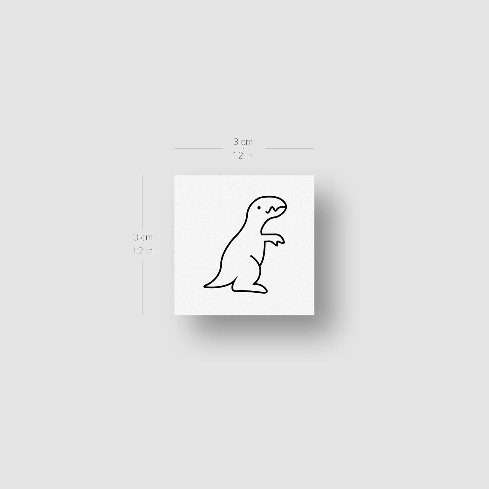 Matching Dinosaur Temporary Tattoo (Set of 3x3)