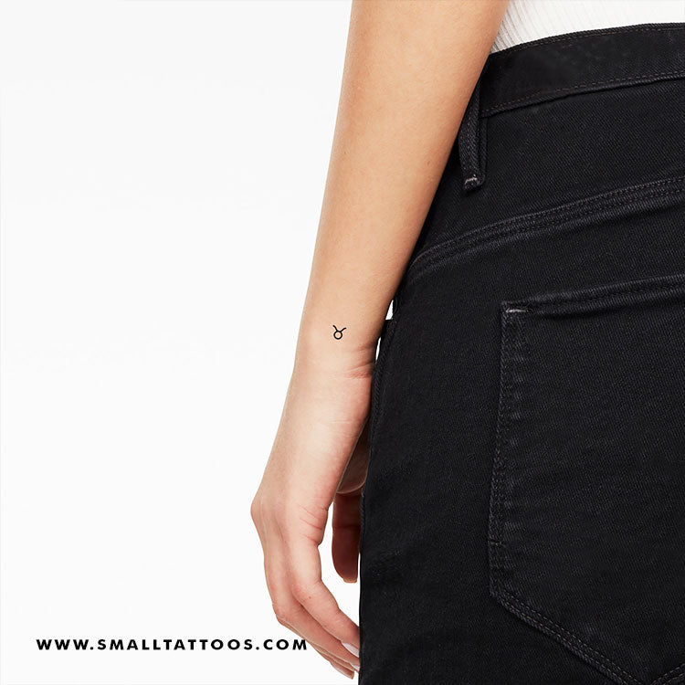 Taurus Zodiac Symbol Temporary Tattoo (Set of 3)