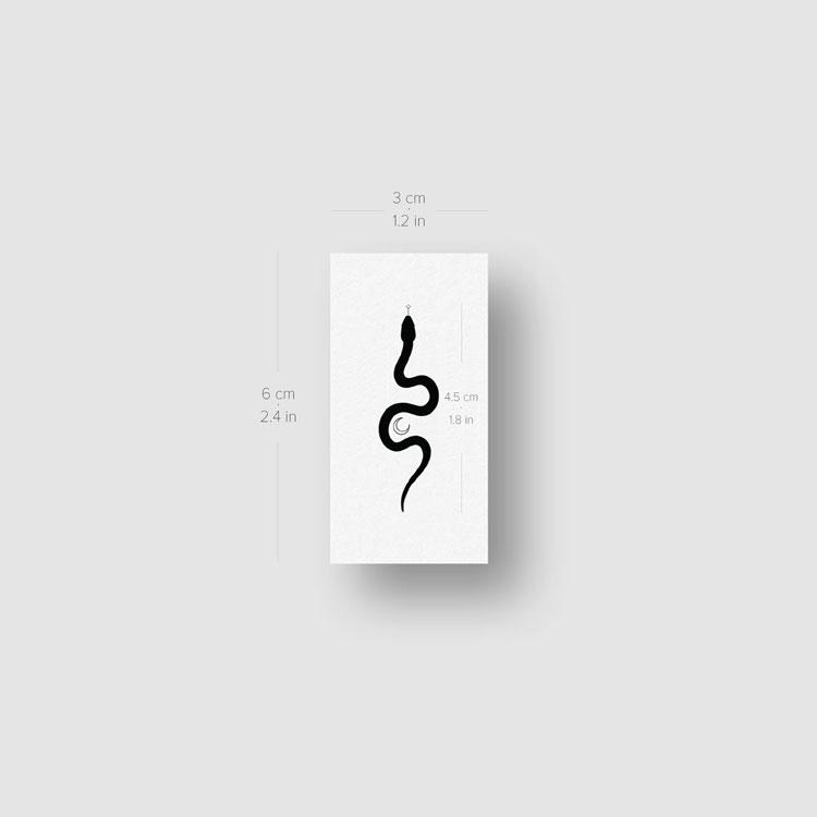 Tatuaje temporal "La serpiente Soma" [Negro] de Jakenowicz - Juego de 3