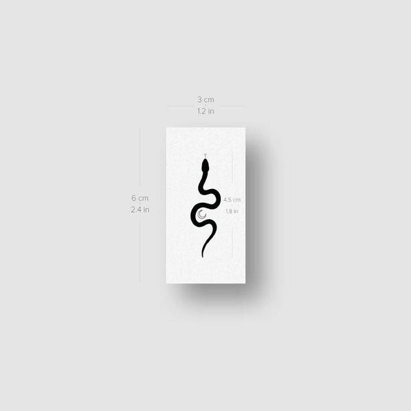 The Soma Snake [Black] by Jakenowicz Temporary Tattoo - Set of 3