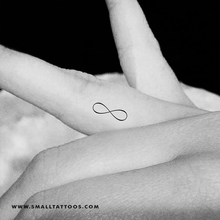 Tiny Fine Line Infinity Symbol Temporary Tattoo (Set of 3)