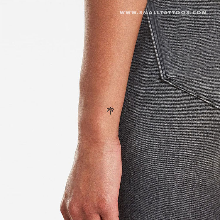 Tiny Palm Tree Temporary Tattoo (Set of 3)