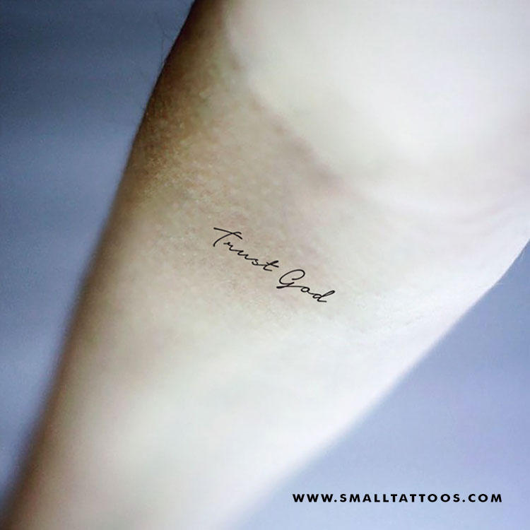 Tatuaje temporal "Confía en Dios" (juego de 3)