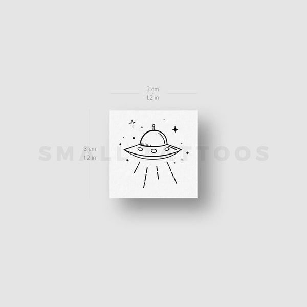 Unidentified Flying Object Temporary Tattoo (Set of 3)