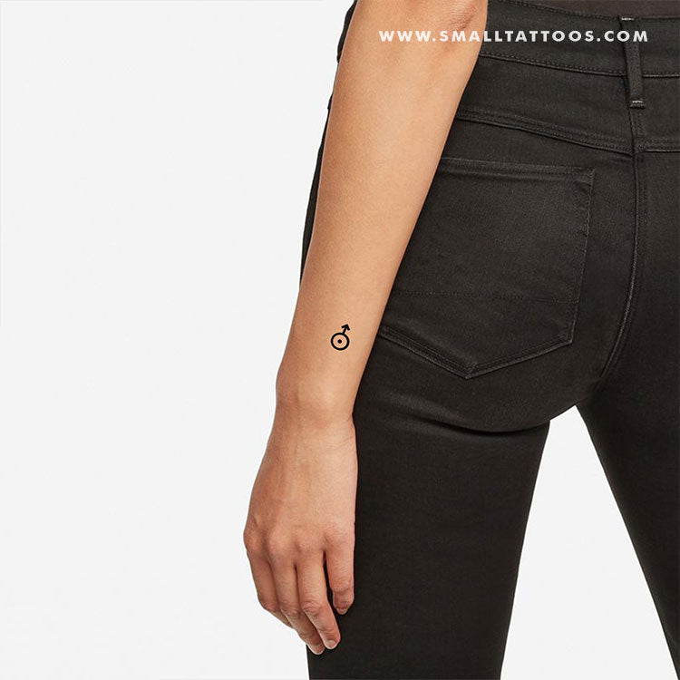 Uranus Planetary Symbol Temporary Tattoo (Set of 3)