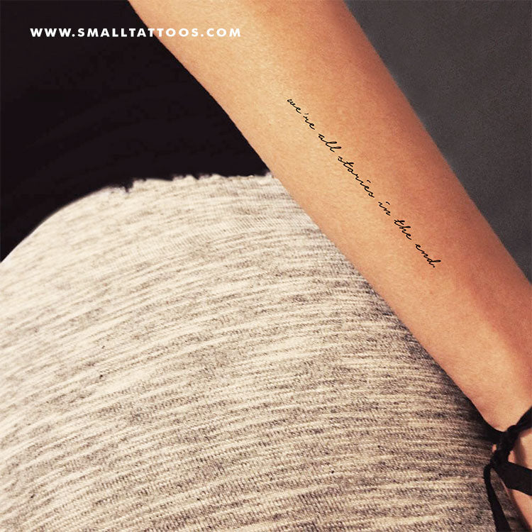 Tatuaje temporal "Todos somos historias al final" (juego de 3)