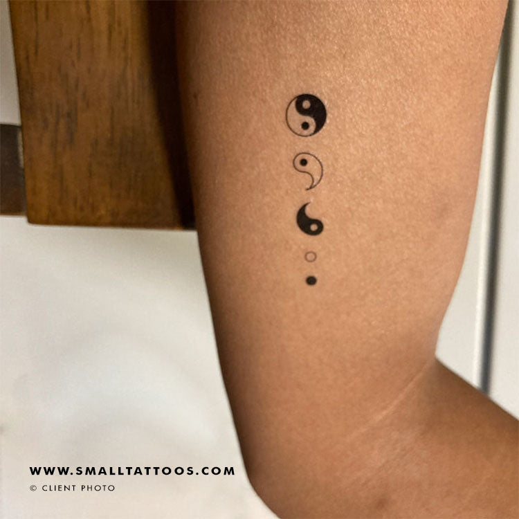 Yin Yang Deconstruction Temporary Tattoo (Set of 3)
