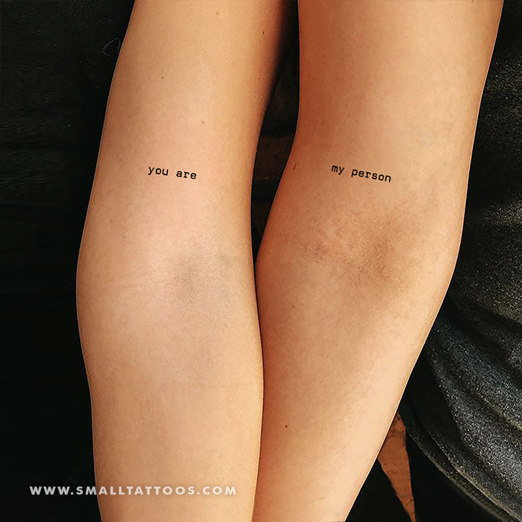 You Are My Person Temporary Tattoo - Set of 3+3