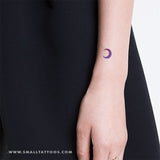 Purple and Pink Crescent Moon Temporary Tattoo by Zihee (Set of 3)